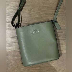 Coach Green Leather Messenger Bag